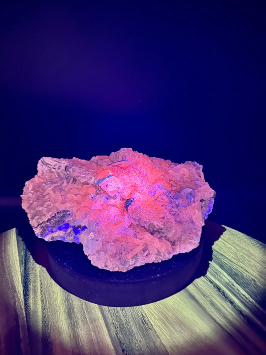 Fluorescent Calcite and Fluorite Specimen with pyrite