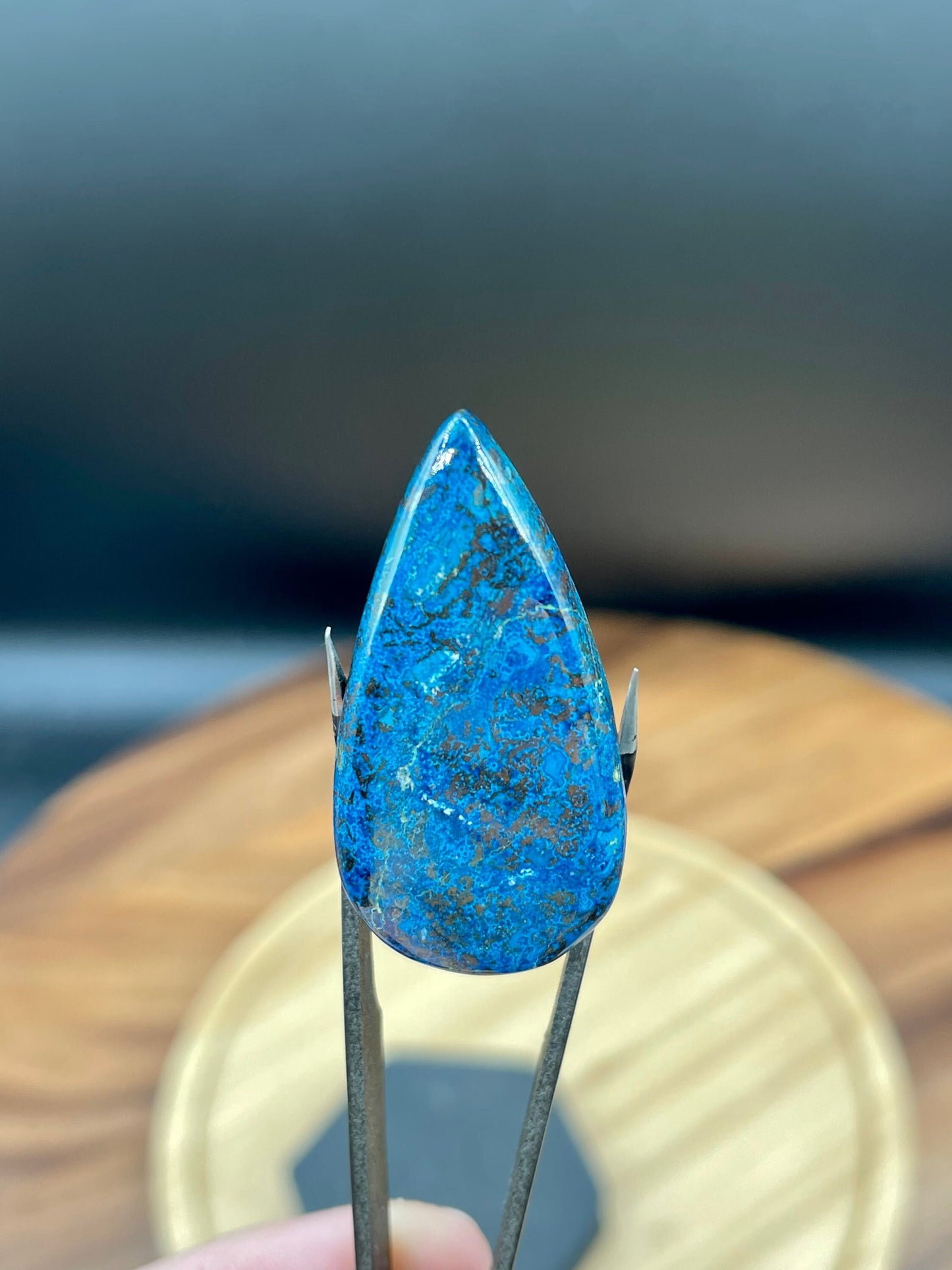 Spectacular Grade AAA Shattuckite Cabochon