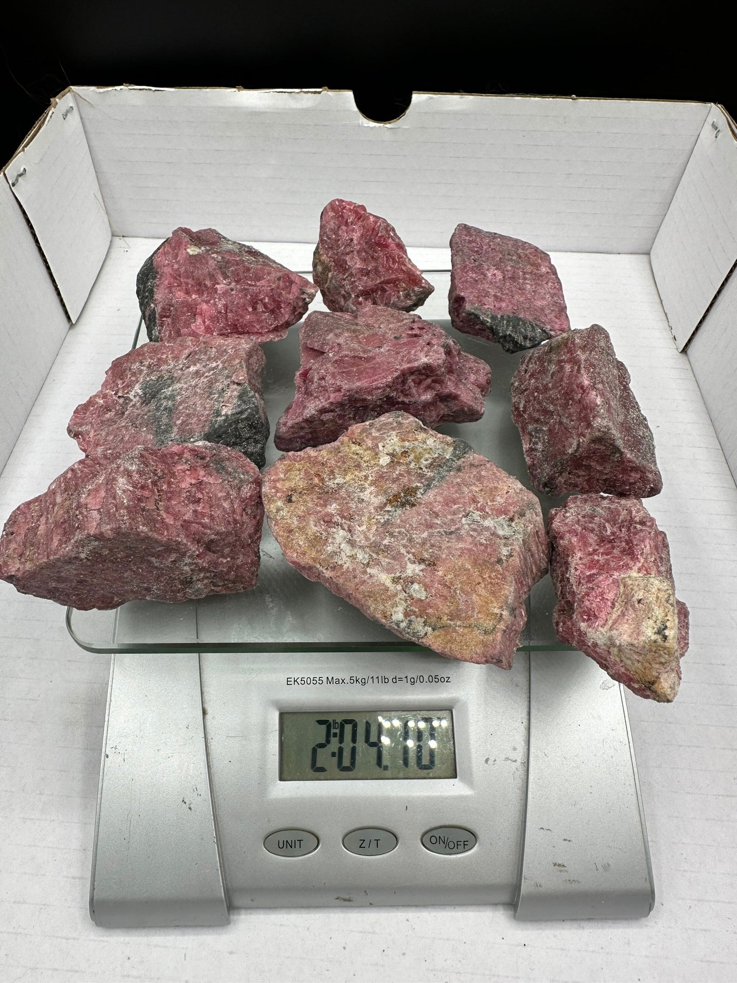 Wholesale 1KG Lot Rhodonite with Amphibole, Cummingtonite and other Minerals