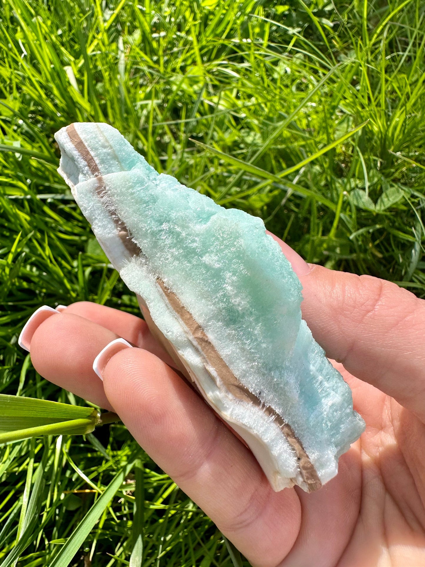 Blue Aragonite with Azurite